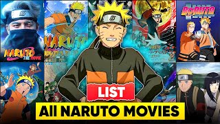 Naruto Shippuden All Movies In Chronological Order 🤩🔥  Hindi Dubbed And Where to watch [upl. by Akemak]