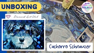 Unboxing detallado quotCACHORRO SCHNAUZERquot Scout the Schnauzer Puppy  Diamond Art Club [upl. by Shir]