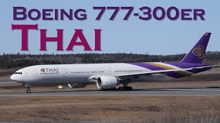 Thai Airways Boeing 777300ER  TakeOff from Arlanda [upl. by Ij]