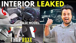 THAR ROXX 2024 ✅MAHINDRA THAR ROXX INTERIOR LEAKED  5 DOOR THAR INTERIOR  ROXX BASE MODEL INTERIOR [upl. by Adiuqal]