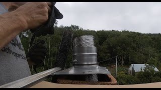 Tutorial Installing a stainless steel chimney liner My way [upl. by Lirrehs]