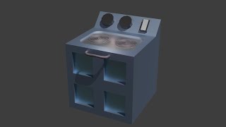 Blender  Modeling and Textures  Blue Stove [upl. by Muire]