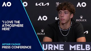 Arthur Cazaux Press Conference  Australian Open 2024 Third Round [upl. by Eserehs37]