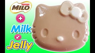 How to Make Hello Kitty Jelly Cake with MiloampMilk  How To Jelly [upl. by Jo-Ann93]