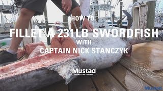 How to clean a 231lb swordfish with Captain Nick Stanczyk [upl. by Oicinoid586]