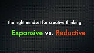 TALK Expansive vs Reductive mindset snippet of a talk [upl. by Otilia]