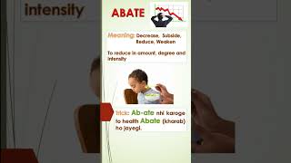 Abate  Easy Vocab  Mnemonic Trick  Vocabulary  shorts ytshorts youtubeshorts vocabulary [upl. by Cirtap538]