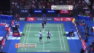 H EndoK Hayakawa vs M CPetersenM P Kolding  MD QF Match 4  OUE Singapore Open 2015 [upl. by Elleirua491]