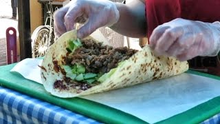 The Duck Meat Wrap with Caramel Onions London Street Food French Cuisine [upl. by Banwell805]