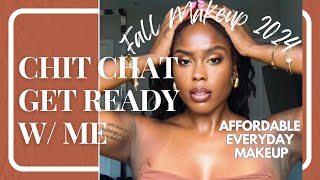 Chit Chat GRWM  Everyday Makeup Tutorial  GRWM WOC Vlog [upl. by Drapehs]