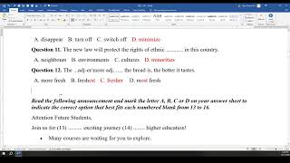 chữa đề 5 ôn thi vào 10  English 92k10 31  10  2024 [upl. by Kitarp]