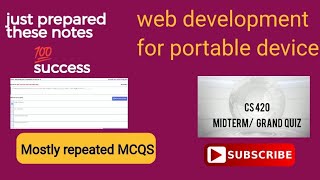 cs420 midterm Quiz with solution cs420 Grand Quiz file with solution [upl. by Wren]