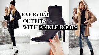 EVERYDAY OUTFITS WITH ANKLE BOOTS 2020  CASUAL OUTFIT IDEAS [upl. by Leon]