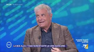 CRAC BANCARI TASSI E FISCO SILEONI IN DIRETTA SU LA7 [upl. by Alolomo]