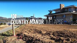 Keystone Country Manor Retaining Wall  Timelapse Installation [upl. by Atsillac]