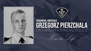 Funeral for slain OPP Const Pierzchala held in Barrie Ontario  FULL [upl. by Latnahc]