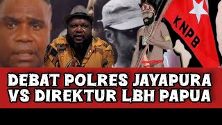 VIRAL DEBATE BETWEEN JAYAPURA POLICE AND PAPUA LBH DIRECTOR [upl. by Gratt]