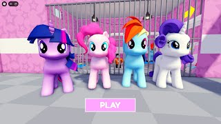 MY LITTLE PONYS PRISON RUN Obby New Update Roblox  All Bosses Battle FULL GAME roblox [upl. by Lamej]