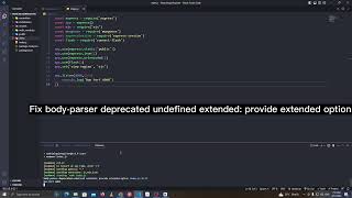 bodyparser deprecated undefined extended provide extended option [upl. by Leak757]