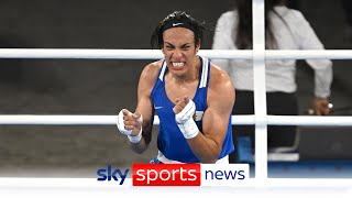 Algerias Imane Khelif through to boxing gold medal match after unanimous decision win [upl. by Caspar]