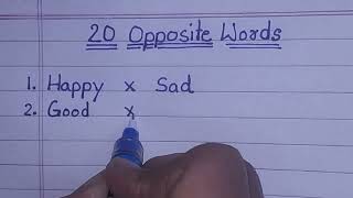 opposite words 20 opposite words opposite words in english opposite word opposite word [upl. by Tempa501]