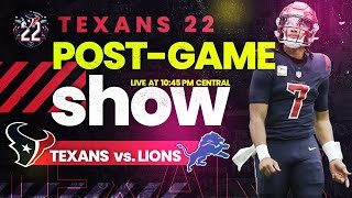 Texans Vs Lions GAME RECAP Texans 22 post game show [upl. by Olotrab560]