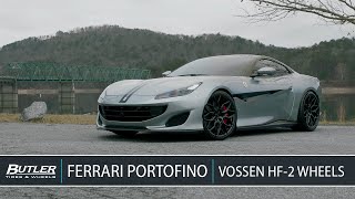 Lowered Ferrari Portofino  Vossen HF2 Wheels  Butler Tire [upl. by Leisam253]