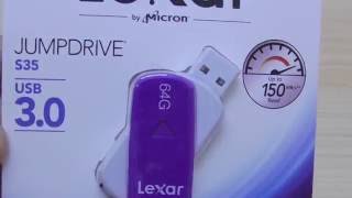 64GB USB 30 Flash Drive  Lexar JumpDrive S35 [upl. by Odnalref]