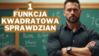 FUNKCJA KWADRATOWA  SPRAWDZIAN  KLASA 2  DZIAŁ 1  Nowa MaTeMAtyka  NOWA ERA  KLASÓWKA [upl. by Ecirpak]