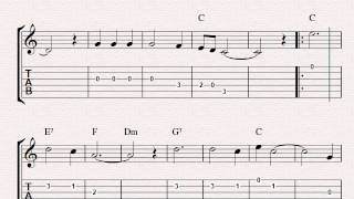 Cielito Lindo  Free easy guitar tablature sheet music [upl. by Ahsineg333]