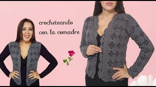 chaqueta o chaleco elegante a crochet fácil y rápido parte 1 regalo día de las madres [upl. by Chaffinch]