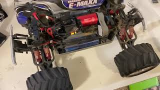 Brushed Traxxas E maxx to Brushles 2000kv [upl. by Bertelli]