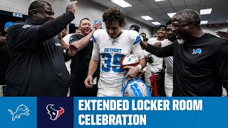 Lions come back to beat Texans on walkoff FG 🙌 Postgame celebration  Extended Directors Cut 🎬 [upl. by Irrehs170]