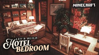 ˚ Lets Build Cozy Hotel Bedroom  TOUR┊Aesthetic Minecraft w Cocricot Miniaturia Furniture Mods [upl. by Aufmann96]