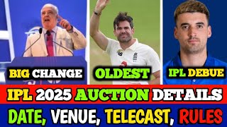 IPL 2025  Ipl 2025 Auctions All Details Date Venue Live Telecast Etc  Ipl 2025 [upl. by Frank]