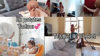 Detaylı Oturma Odası Temizliği🧼 İlk Patates Tadımı💞 [upl. by Inavoig]