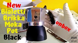 New Bialetti Brikka Moka Pot Black unbox [upl. by Yraeht944]