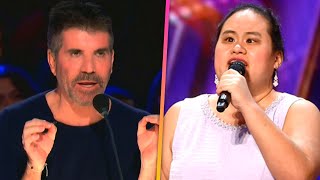 AGT Golden Buzzer Simon Cowell Praises Blind Autistic Singer [upl. by Feinstein]