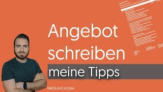 Agentur Angebot richtig schreiben  Praxis Beispiel  Meine Tipps [upl. by Anawad]