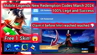 No limit Mobile Legends New Redeem codes March 30 2024  MLBB ALL STAR 2024 Redeem codes Today [upl. by Remark878]