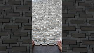 CarraraampWooden Grain subway mosaic tile tilebacksplash design bathroom mosaictilemarblemosaic [upl. by Jezebel]