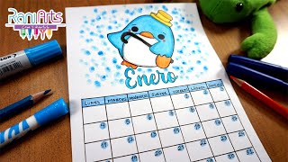 CALENDARIO ENERO  BULLET JOURNAL  DIY  JANUARY CALENDAR [upl. by Lokcin]