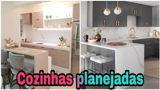 COZINHA PLANEJADA PEQUENA OU GRANDE  43 IDEIAS PARA UMA COZINHA PLANEJADA Decoração [upl. by Gayle211]