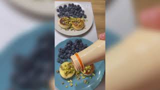 Delicious breakfast Cheesecakes with blueberries and omelet 🌟 Cooking 😋 [upl. by Tips]