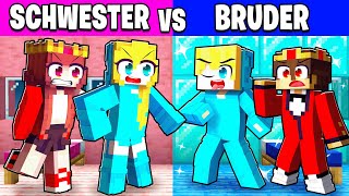 SCHWESTER vs BRUDER Haus BAU CHALLENGE in Minecraft [upl. by Anaet449]