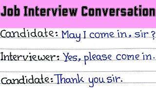 Job Interview Conversation In English  Job Interview Questions And Answers [upl. by Revlys252]