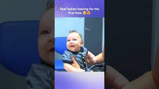 Deaf babies hear their parents voice for the first time 🥹❤️ [upl. by Carlee]