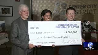 6ABC CONGRESSMAN BOYLE PRESENTS 500K IN CPF FUNDING TO CENTER CITY DISTRICT [upl. by Cristi24]