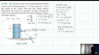 12–105 Kinematics of a Particle Chapter 12 Hibbeler Dynamics Benam Academy [upl. by Omland]