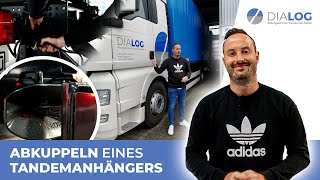 Ordnungsgemäßes ABKUPPELN eines Tandemanhängers  Prüfungsvorbereitung CCE  DIALOG BZ [upl. by Atela]